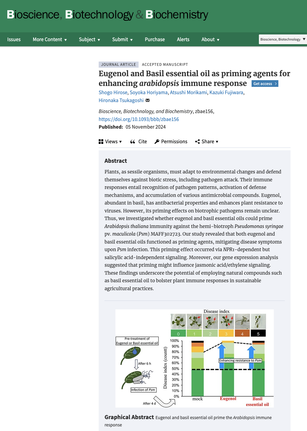 2024 Eugenol and Basil essential oil as priming agents for enhancing arabidopsis immune response.png